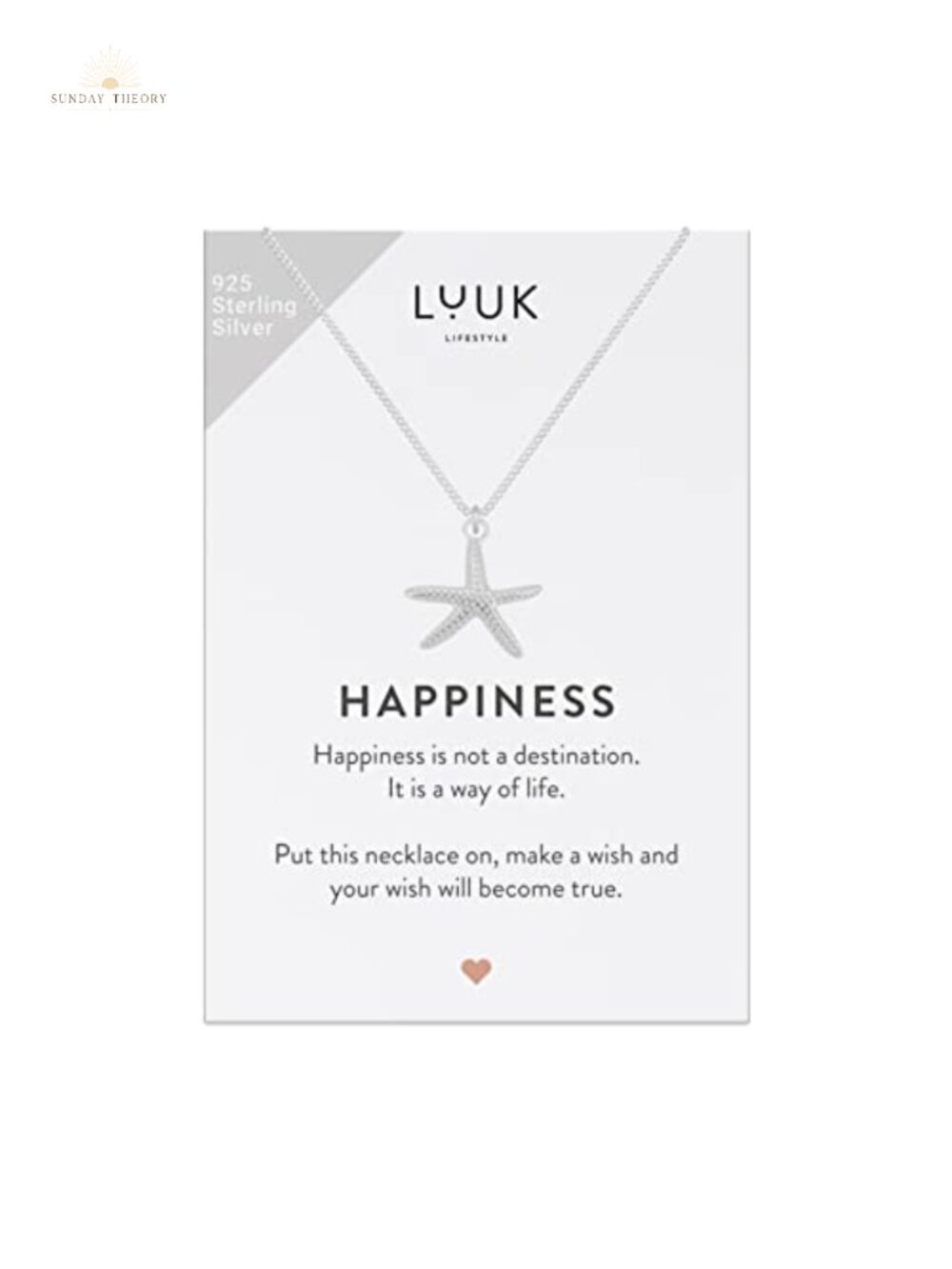 Sterling Silver Starfish Pendant Necklace Adjustable Box Chain Gift